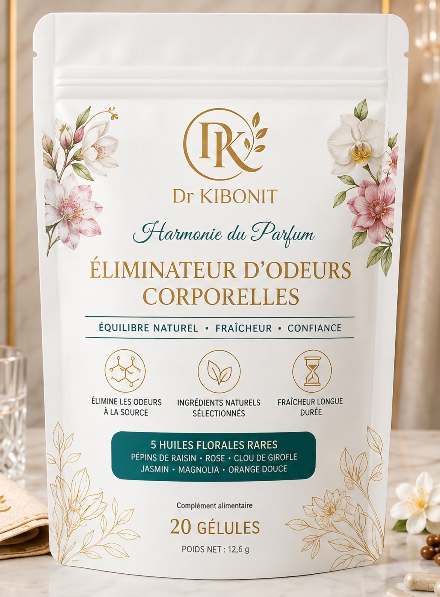 Dr KIBONIT — Gélules Fraîcheur, sachet premium